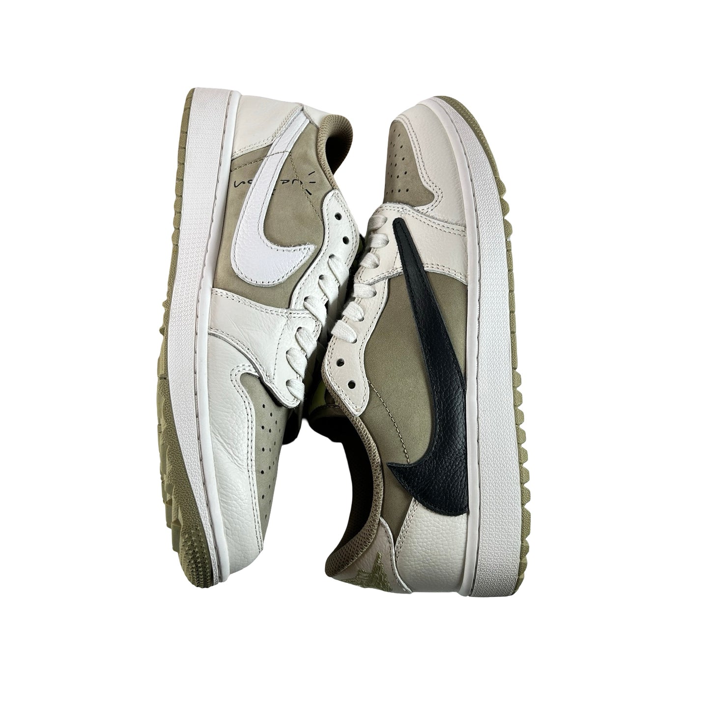 FZ3124 200 Jordan 1 Retro Low Golf Travis Scott Neutral Olive [USED] - 10.5 M (Used) (Replace Box)