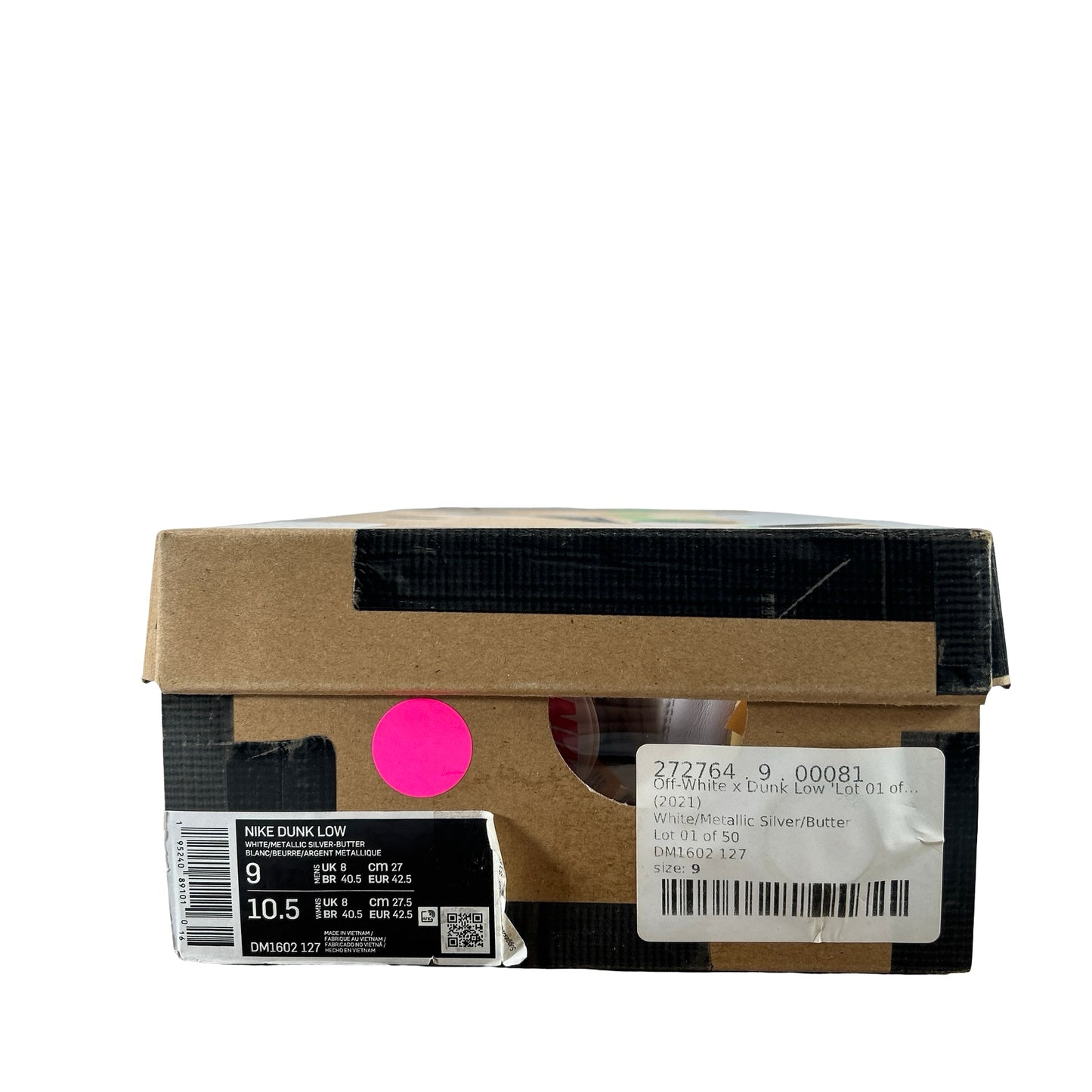 DM1602 127 Nike Dunk Low Off-White Lot 1 [USED] - 9 M (Used)
