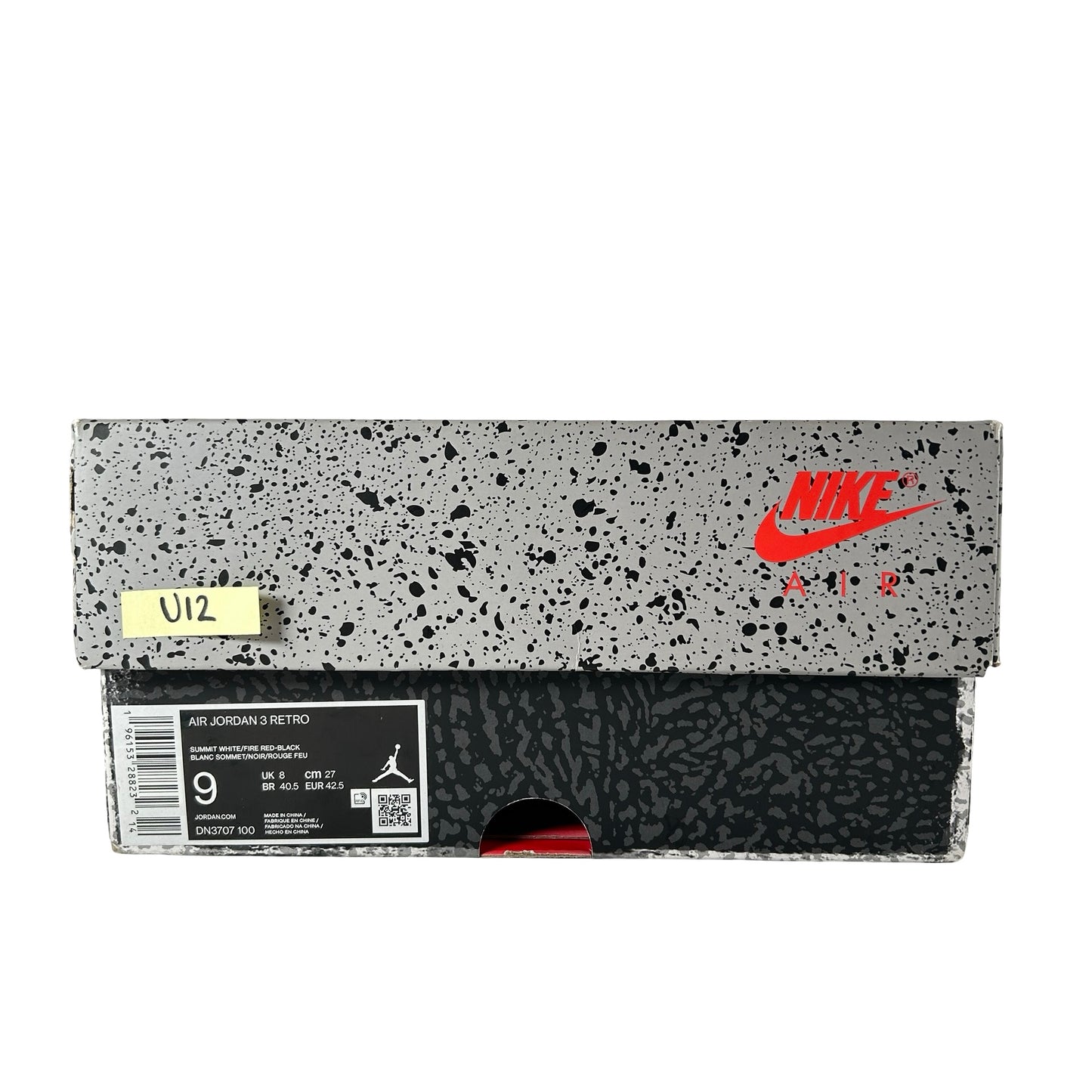 DN3707 100 Jordan 3 Retro White Cement Reimagined [USED] - 9 M (Used12)