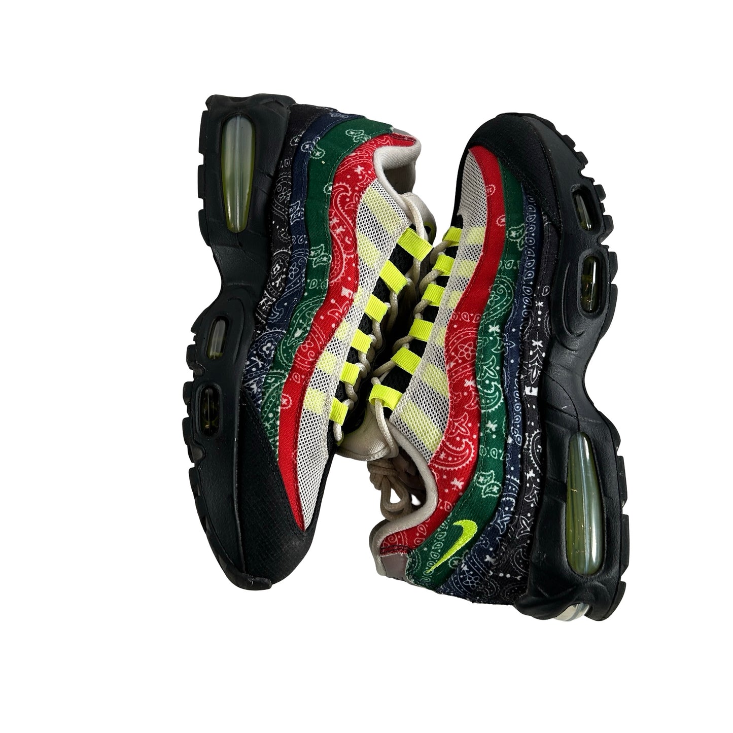 IQ0620 100 Nike Air Max 95 OG Big Bubble Neon Paisley Bandana [USED] - 9 M (Used)