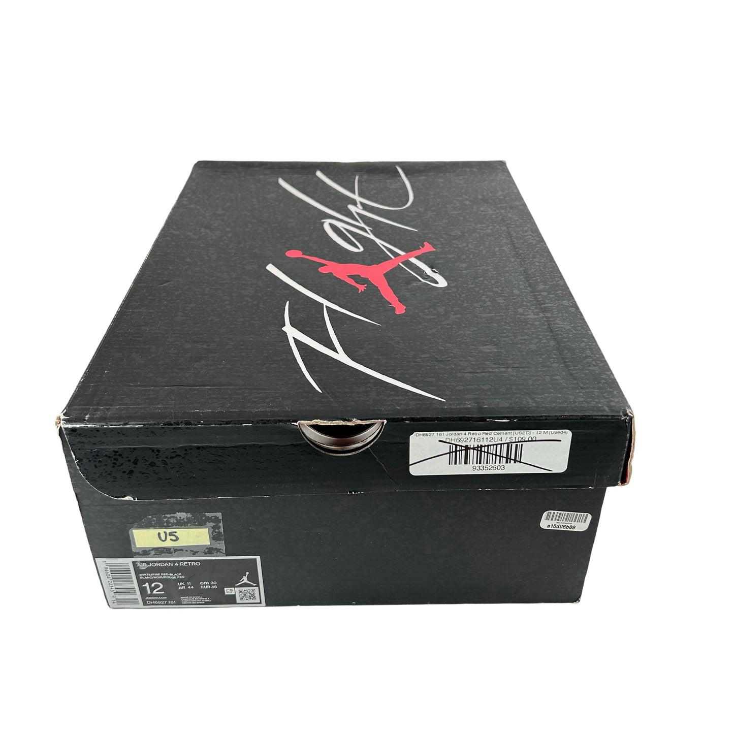 DH6927 161 Jordan 4 Retro Red Cement [USED] - 12 M (Used5)
