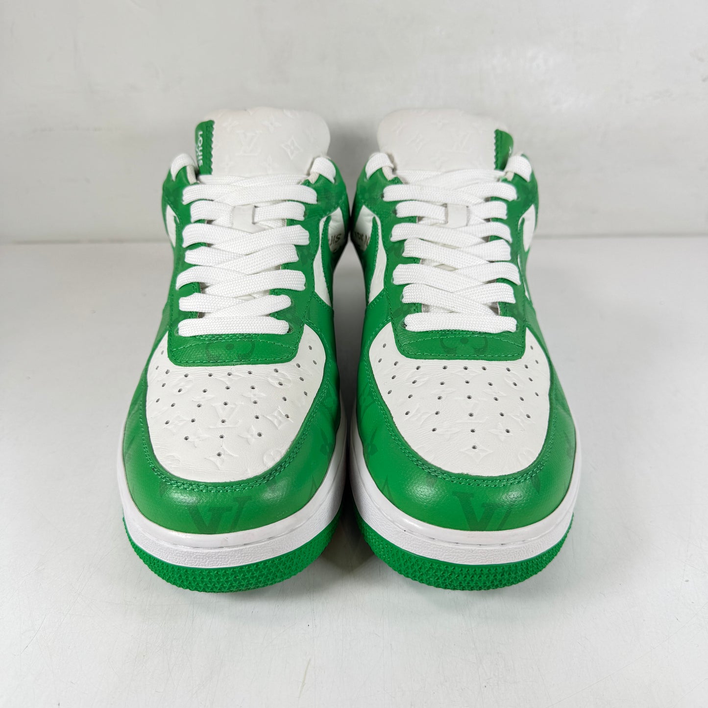 Louis Vuitton Nike Air Force 1 Low By Virgil Abloh White Green [USED] - 9 M (Used)