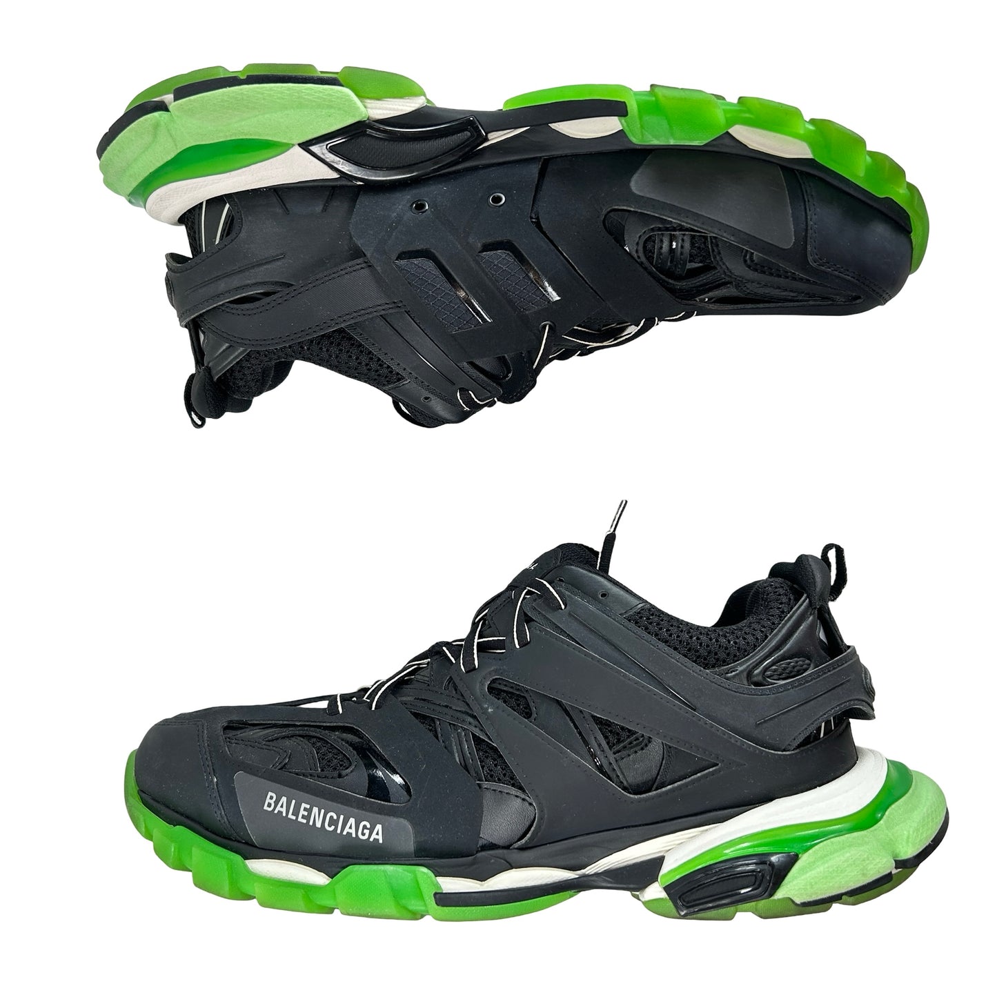 570391W1GB11003 Balenciaga Track Black Glow-In-The-Dark [USED] - EU 45 / US 12 M (Used) (No Label)