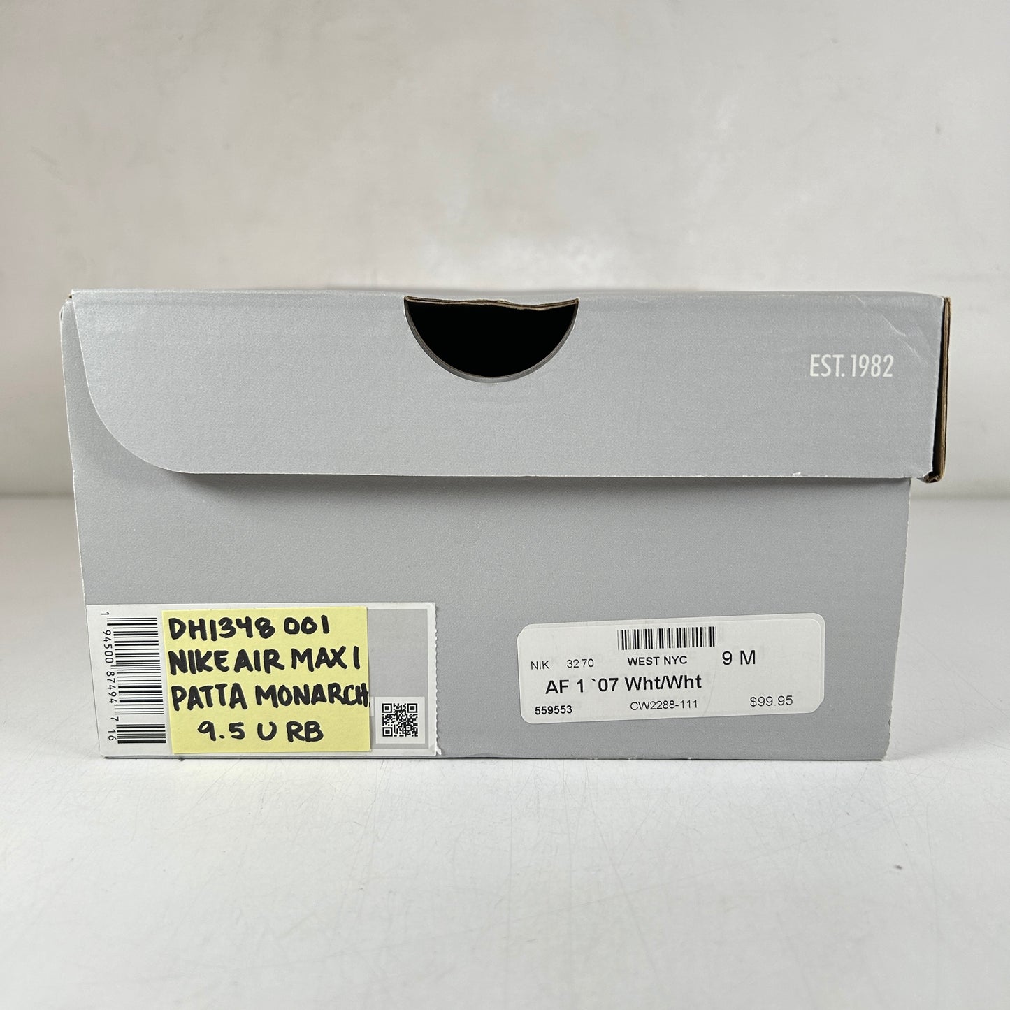 DH1348 001 Nike Air Max 1 Patta Waves Monarch (Without Bracelet) [USED] - 9.5 M (Used) (Replace Box)