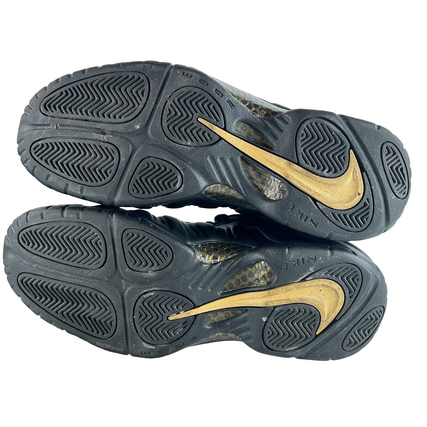 624041 009 Nike Air Foamposite Pro Black Metallic Gold [USED] - 10.5 M (Used)