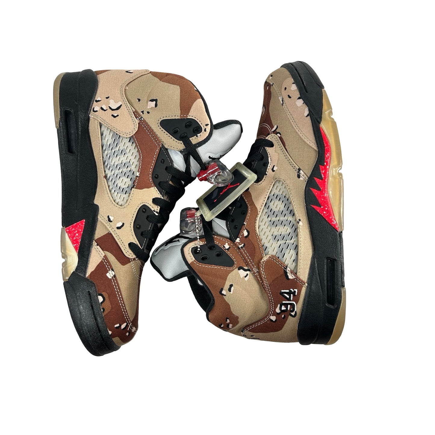 824371 201 Jordan 5 Retro Supreme Desert Camo - 9 M (Ashy Soles)