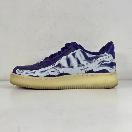 CU8067 500 Nike Air Force 1 Low '07 QS Purple Skeleton Halloween [USED] - 7.5 M (Used) (No Box)