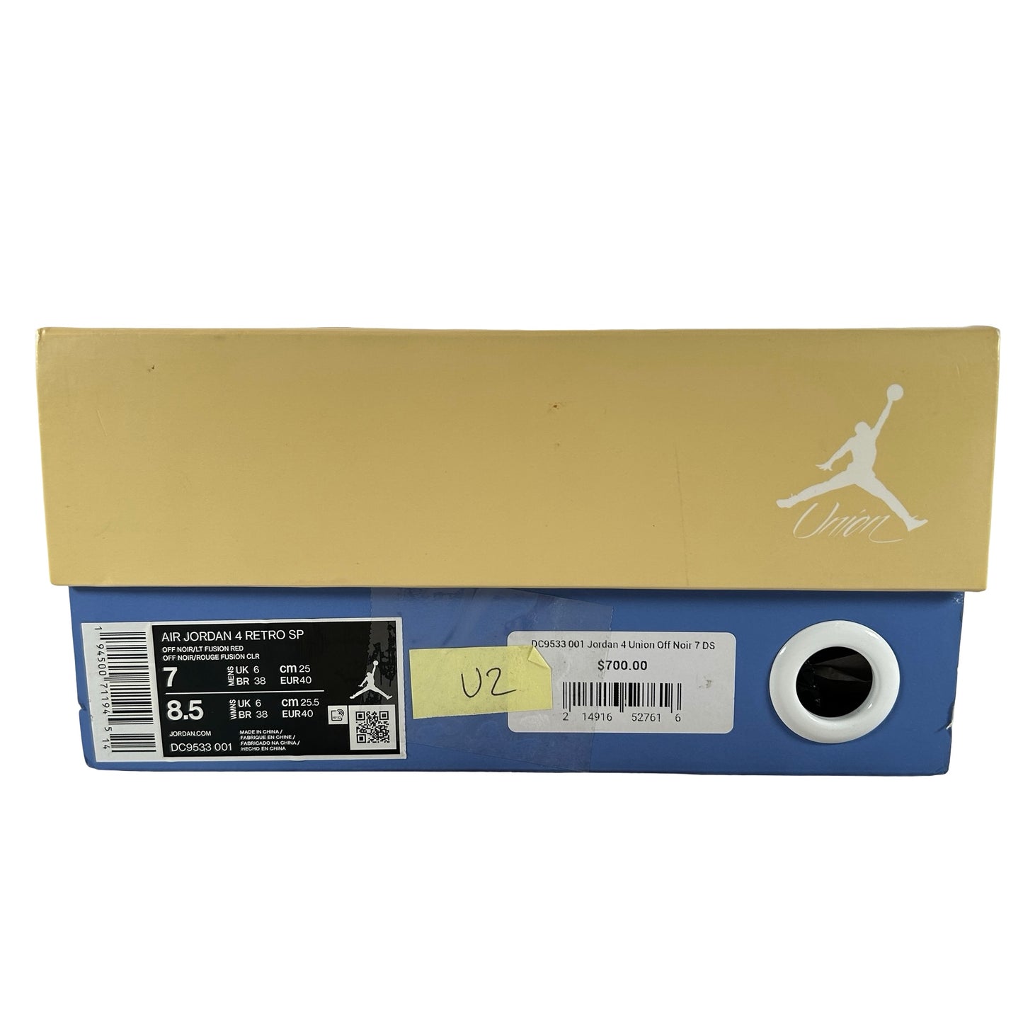 DC9533 001 Jordan 4 Retro Union Off Noir [USED] - 7 M (Used2)