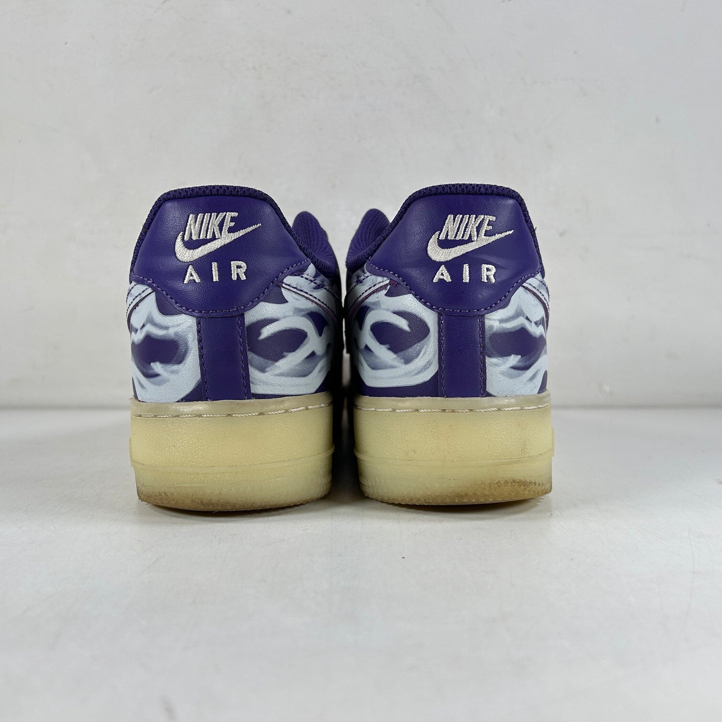 CU8067 500 Nike Air Force 1 Low '07 QS Purple Skeleton Halloween [USED] - 7.5 M (Used) (No Box)