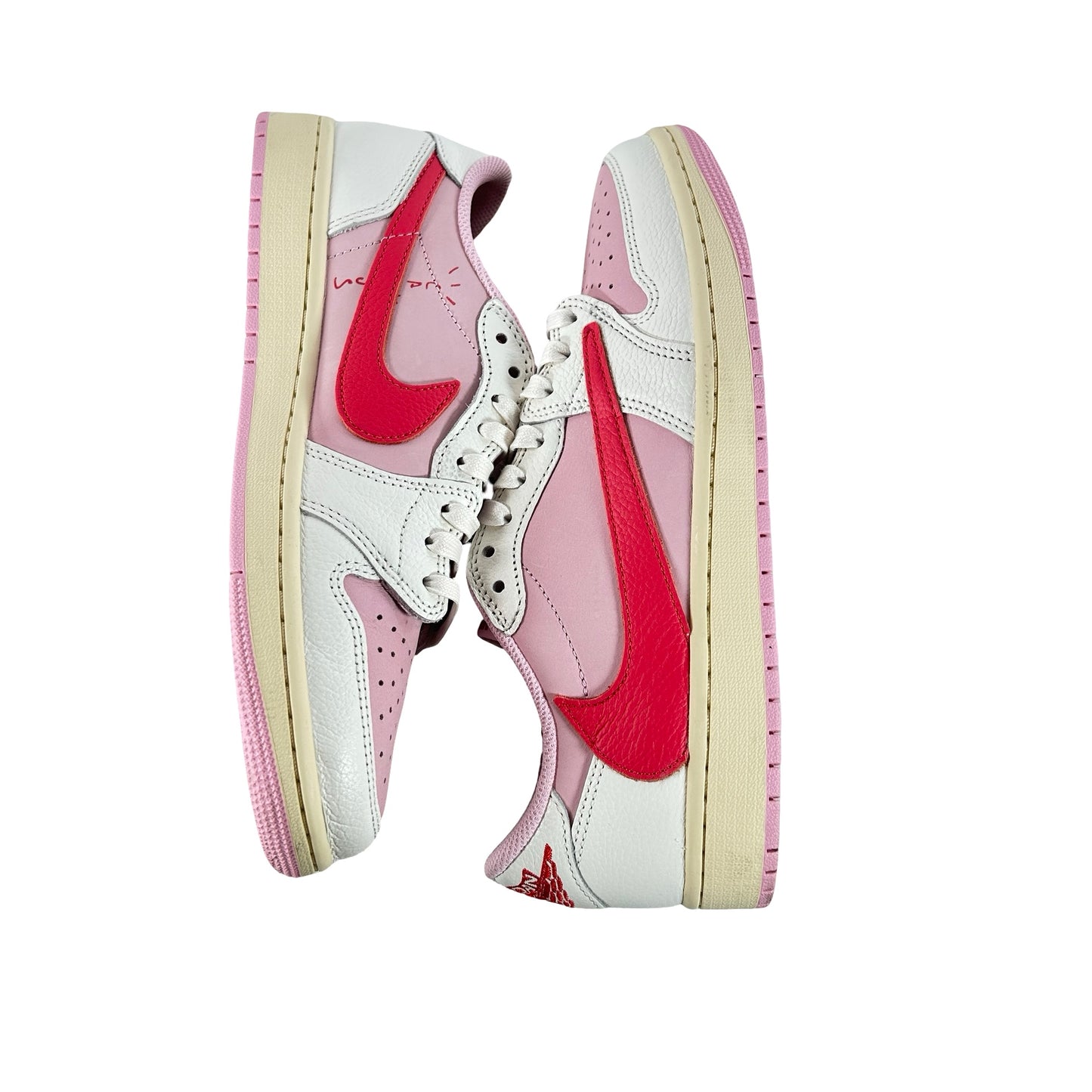 IQ7604 101 Jordan 1 Retro Low OG SP Travis Scott Sail Tropical Pink [USED] - 9 M (Used2)