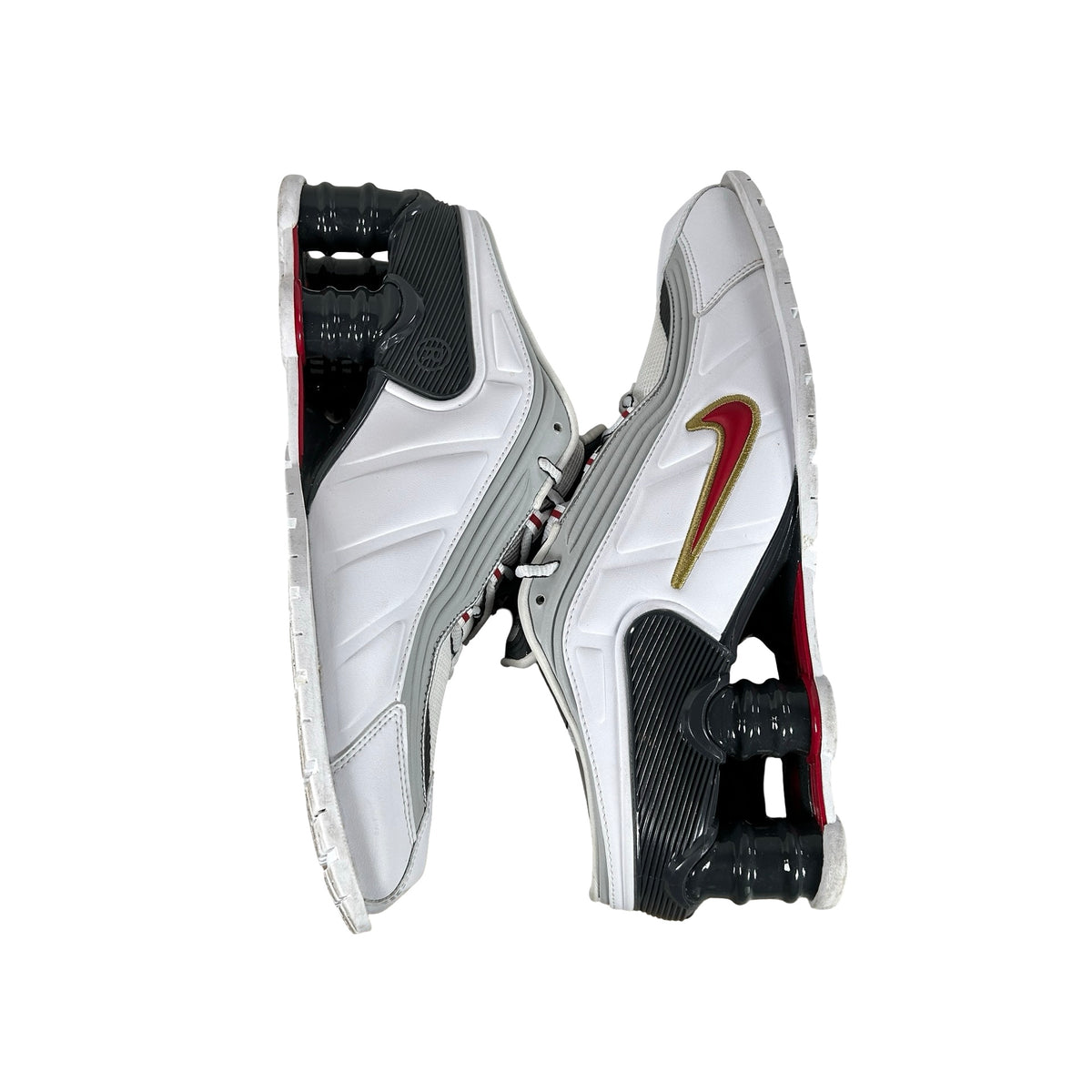 IM5420 100 Nike Shox MR4 Mule Martine Rose Metallic Platinum Varsity Red (W) [USED] - 9.5 W (Used)