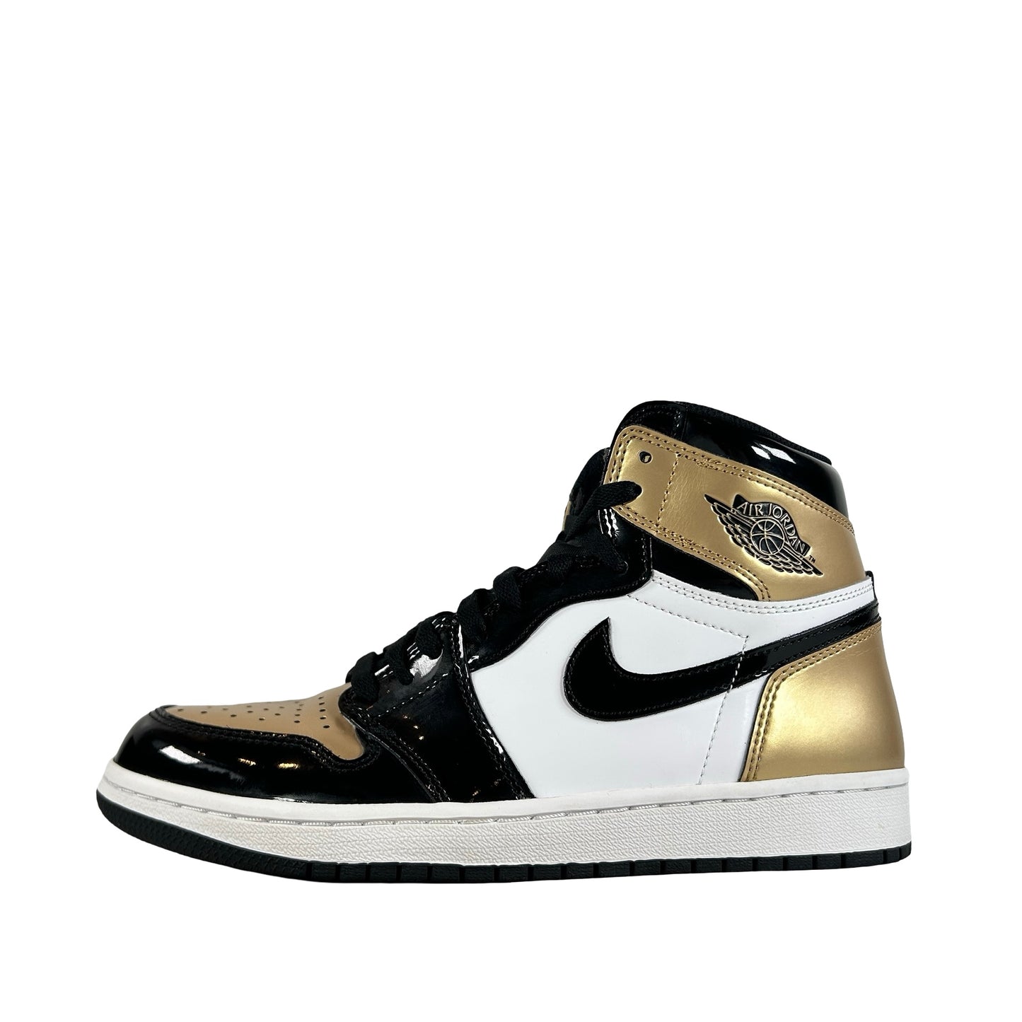 861428 007 Jordan 1 Retro High NRG Patent Gold Toe [USED] - 8.5 M (Used)
