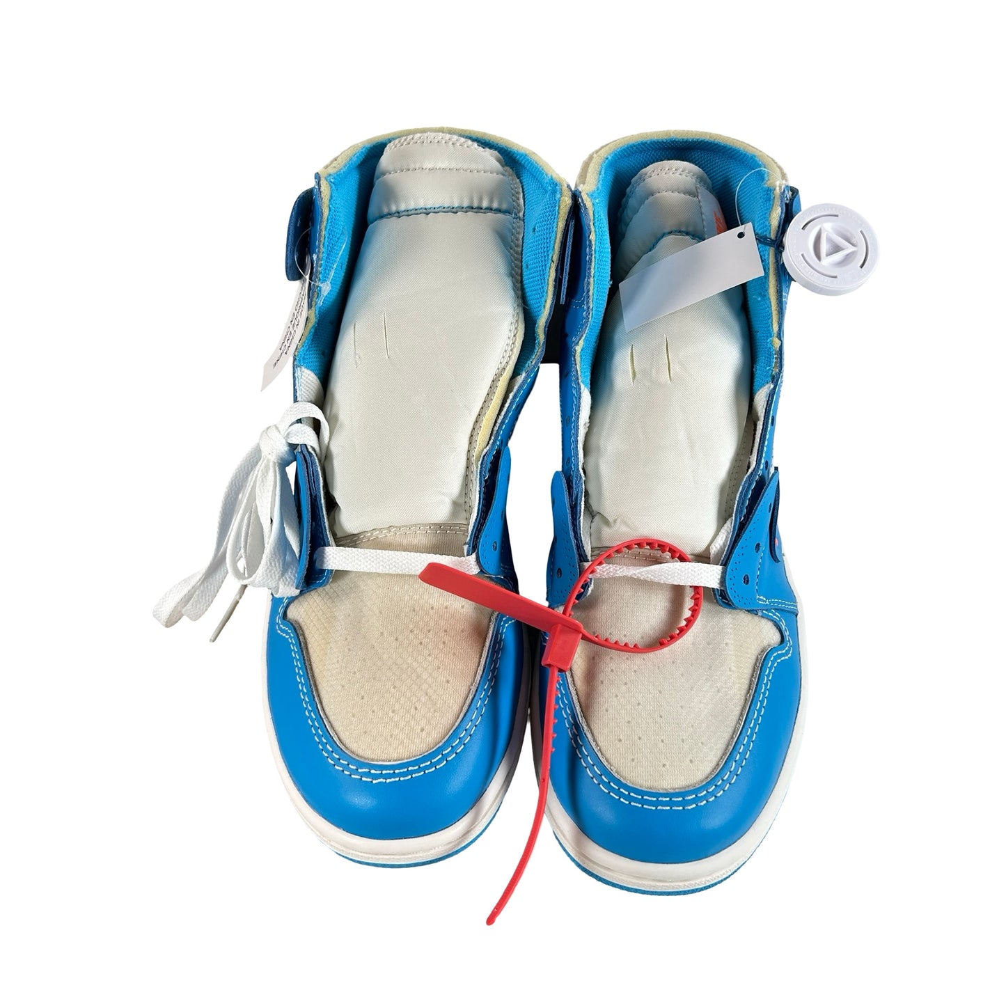 AQ0818 148 Air Jordan 1 Retro High Off-White University Blue - 10.5 M (Yellowing)