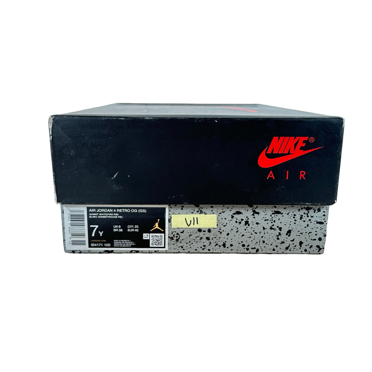 IB4171 100 Jordan 4 Retro White Cement (2025) (GS) [USED] - 7 Y (Used11)