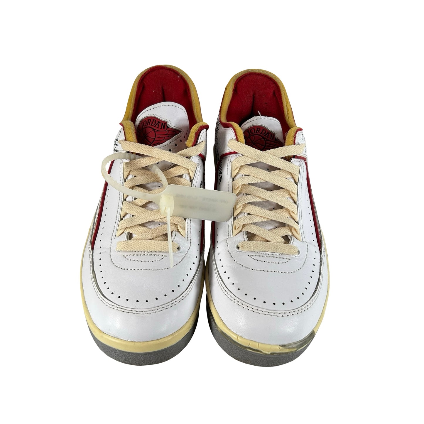 DJ4375 106 Jordan 2 Retro Low SP Off-White White Red [USED] - 9 M (Used2) (No Box2)