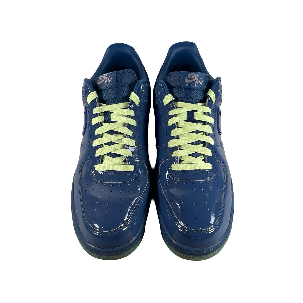 IO4489 400 Nike Air Force 1 Low Patent Leather Mystic Navy Grape Ice [USED] - 14 M (Used)