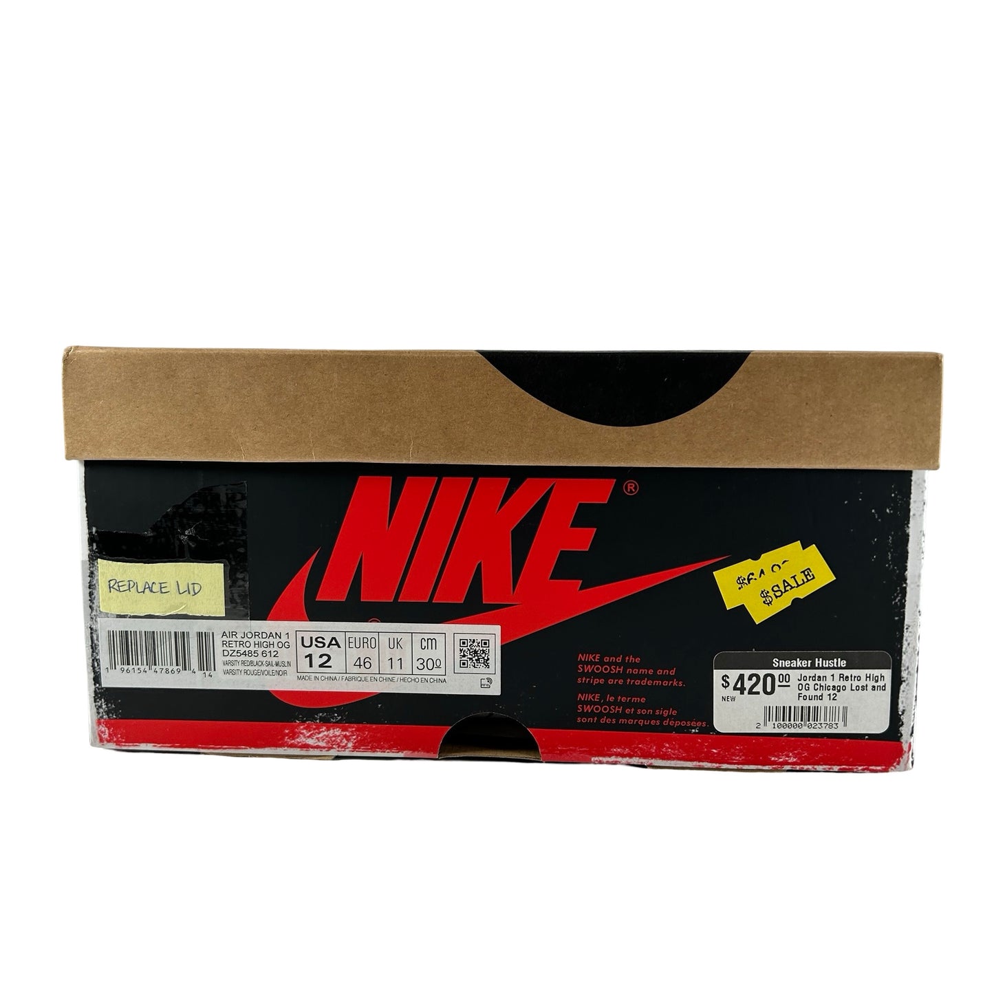 DZ5485 612 Jordan 1 Retro High OG Chicago Lost And Found [USED] - 12 M (Used) (Replace Lid)