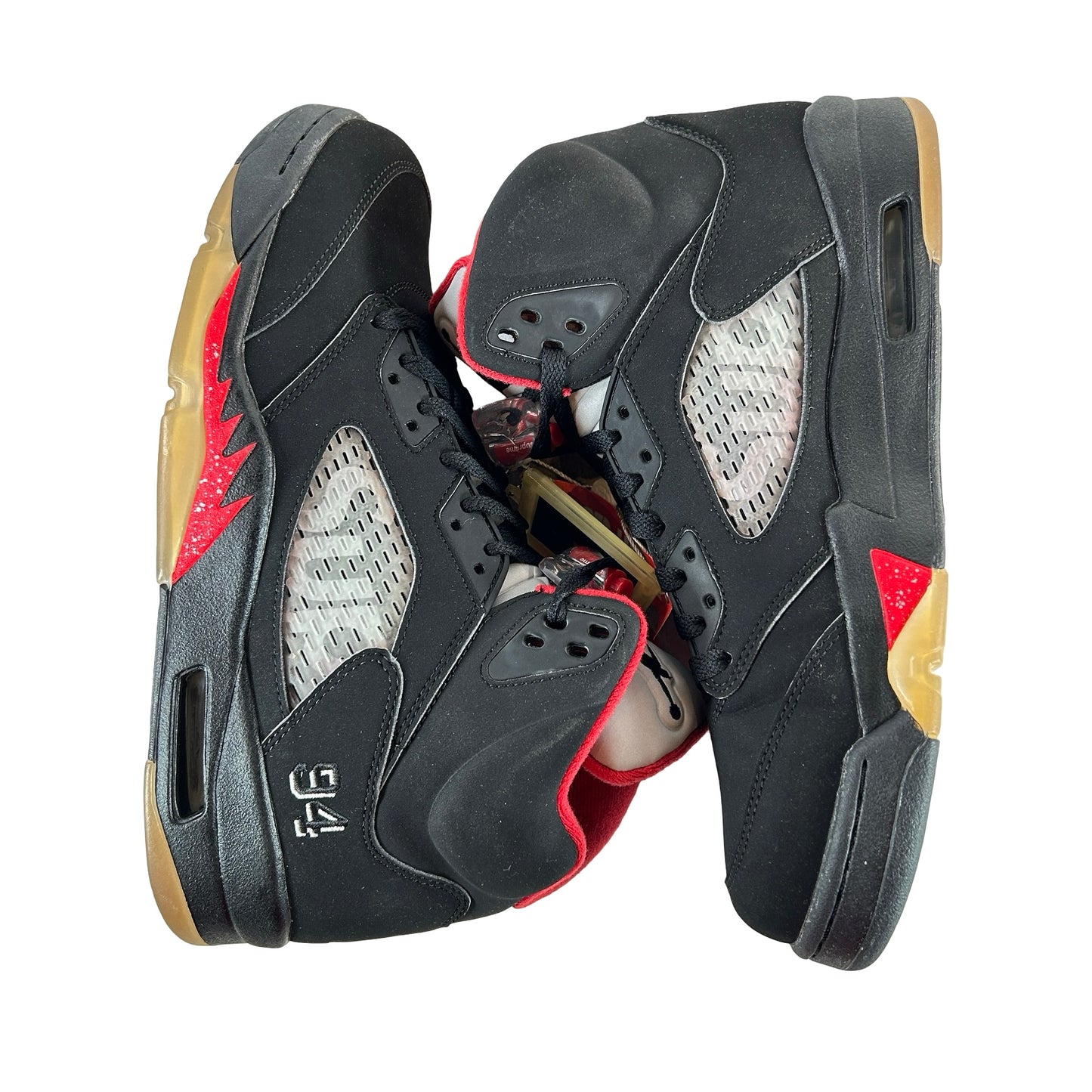 824371 001 Jordan 5 Retro Supreme Black [CONDITIONAL] - 10 M (Yellowing Soles)