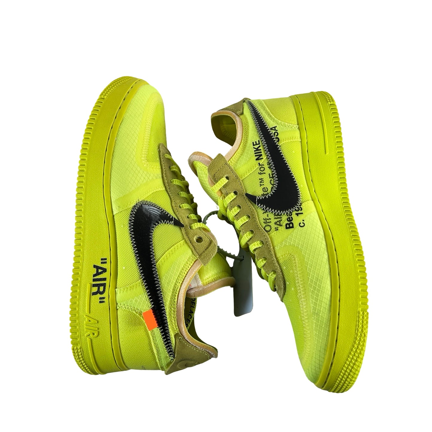 AO4606 700 Nike Air Force 1 Low Off-White Volt [USED] - 9 M (Used4)