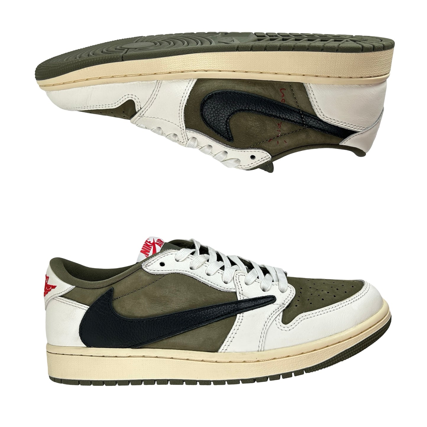 DM7866 200 Jordan 1 Retro Low OG SP Travis Scott Medium Olive [USED] - 9.5 M (Used)