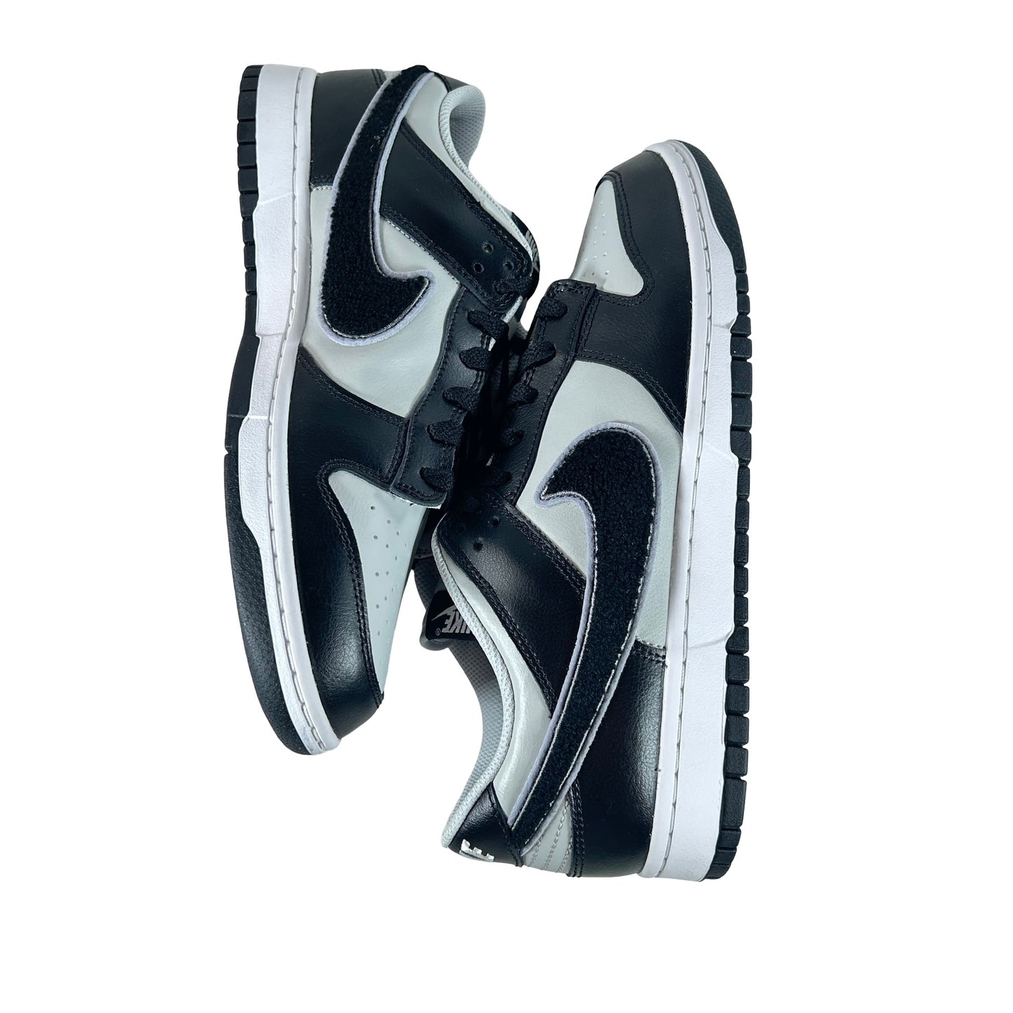DQ7683 001 Nike Dunk Low Chenille Swoosh Black Grey [USED] - 10.5 M (Used)