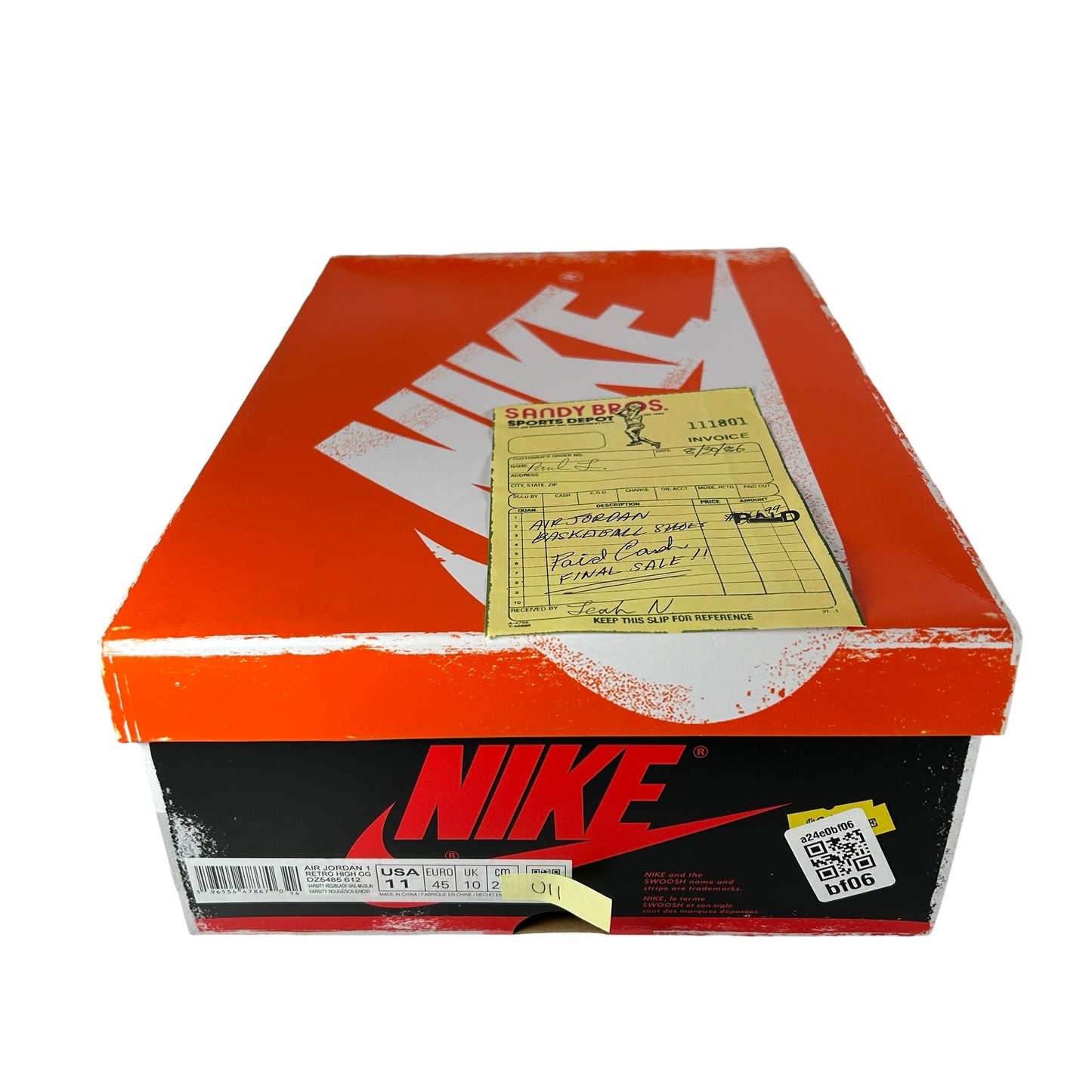 DZ5485 612 Jordan 1 Retro High OG Chicago Lost And Found [USED] - 11 M (Used11)