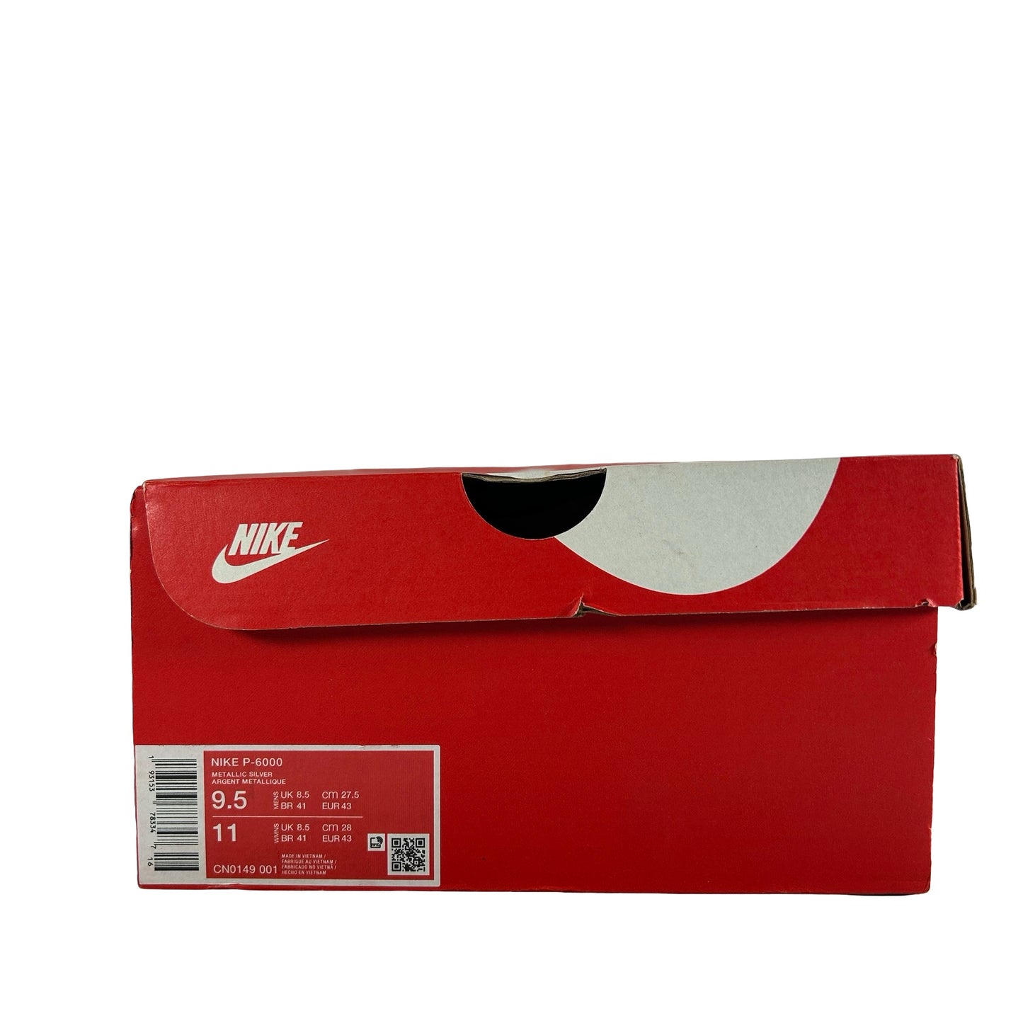 CN0149 001 Nike P-6000 Metallic Silver [USED] - 9.5 M (Used)