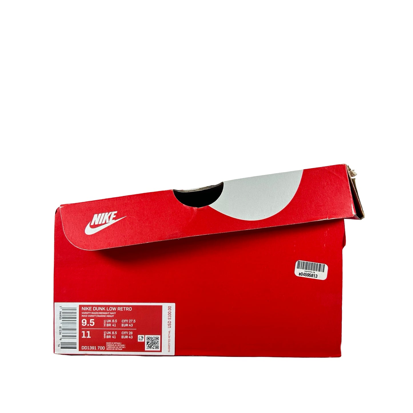 DD1391 700 Nike Dunk Low Michigan [USED] - 9.5 M (Used)