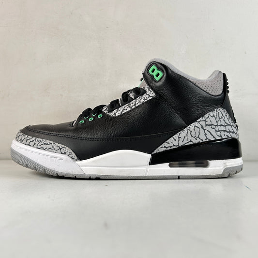 CT8532 031 Jordan 3 Retro Green Glow [USED] - 9 M (Used) (No Box)