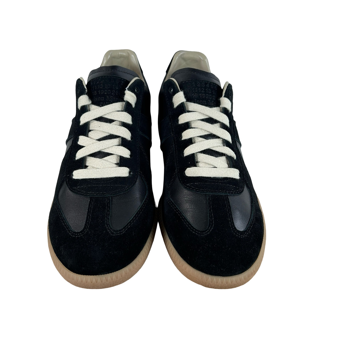 S57WS0236P1895H6851 Maison Margiela Replica German Army Trainer (GATs) Black Gum [USED] - EU 43 / US 10 (VNDS)