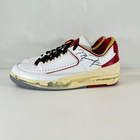 DJ4375 106 Jordan 2 Retro Low SP Off-White White Red [USED] - 9 M (Used) (No Box)