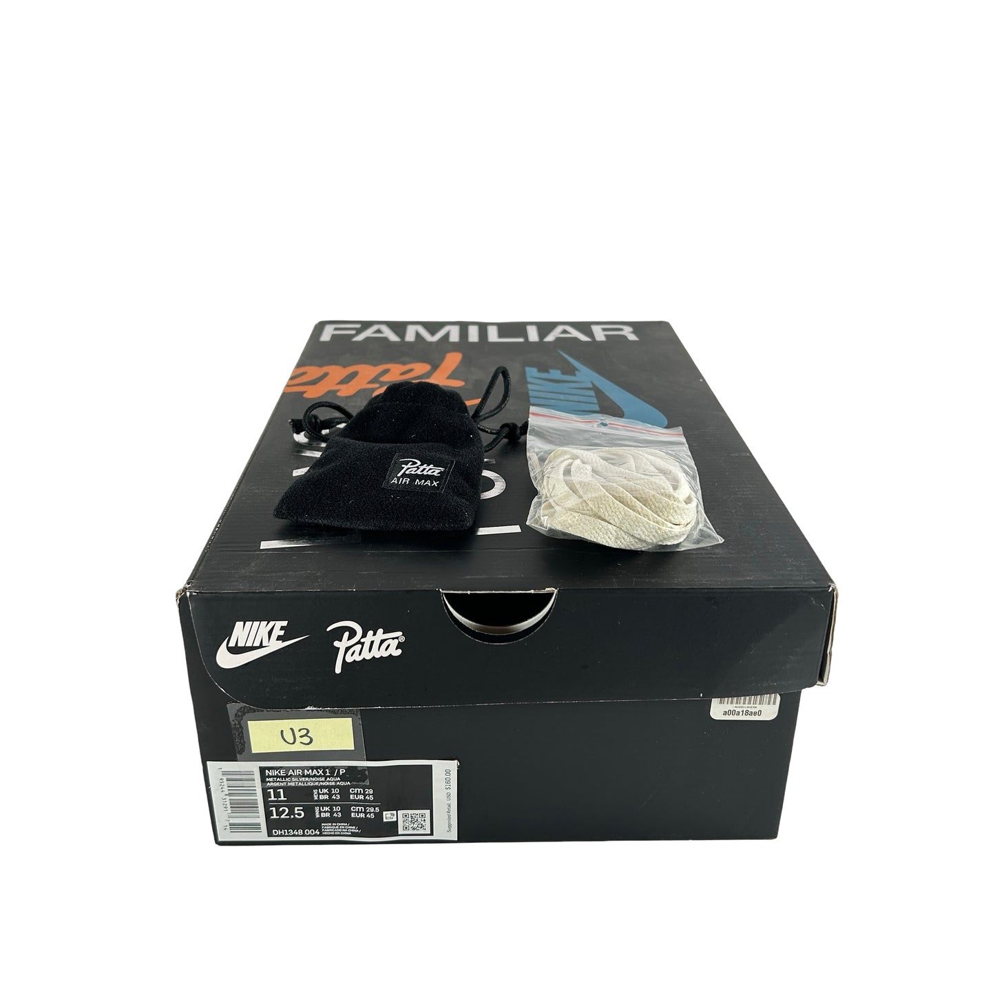 DH1348 004 Nike Air Max 1 Patta Waves Noise Aqua (with Bracelet) [USED] - 11 M (Used3)