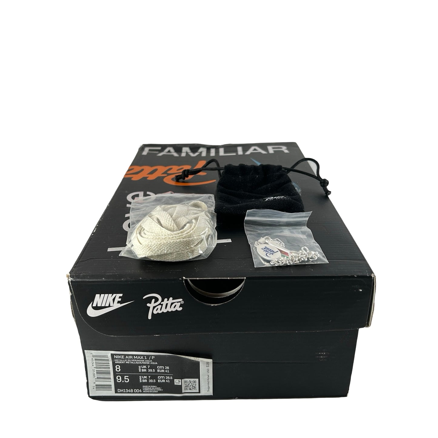 DH1348 004 Nike Air Max 1 Patta Waves Noise Aqua [USED] - 8 M (Used)