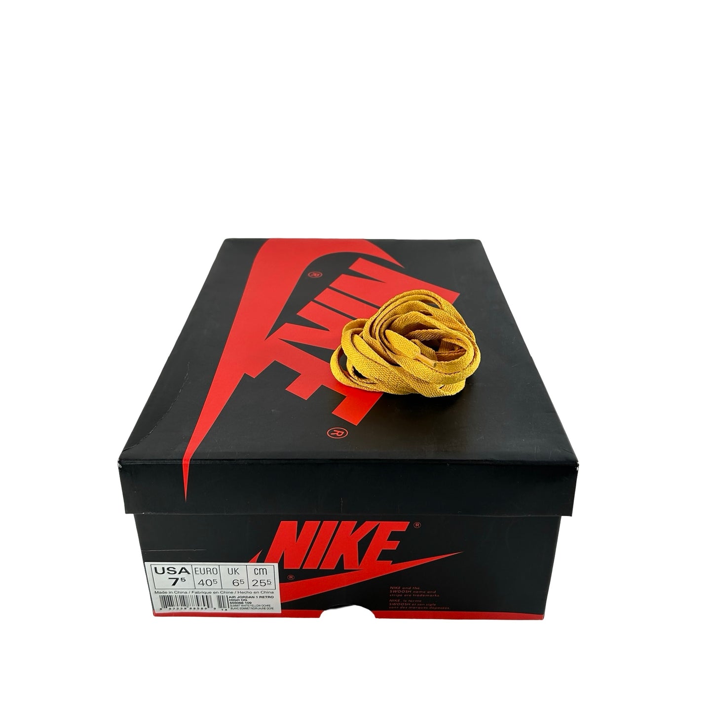 555088 109 Jordan 1 Retro High Yellow Ochre [USED] - 7.5 M (Used)