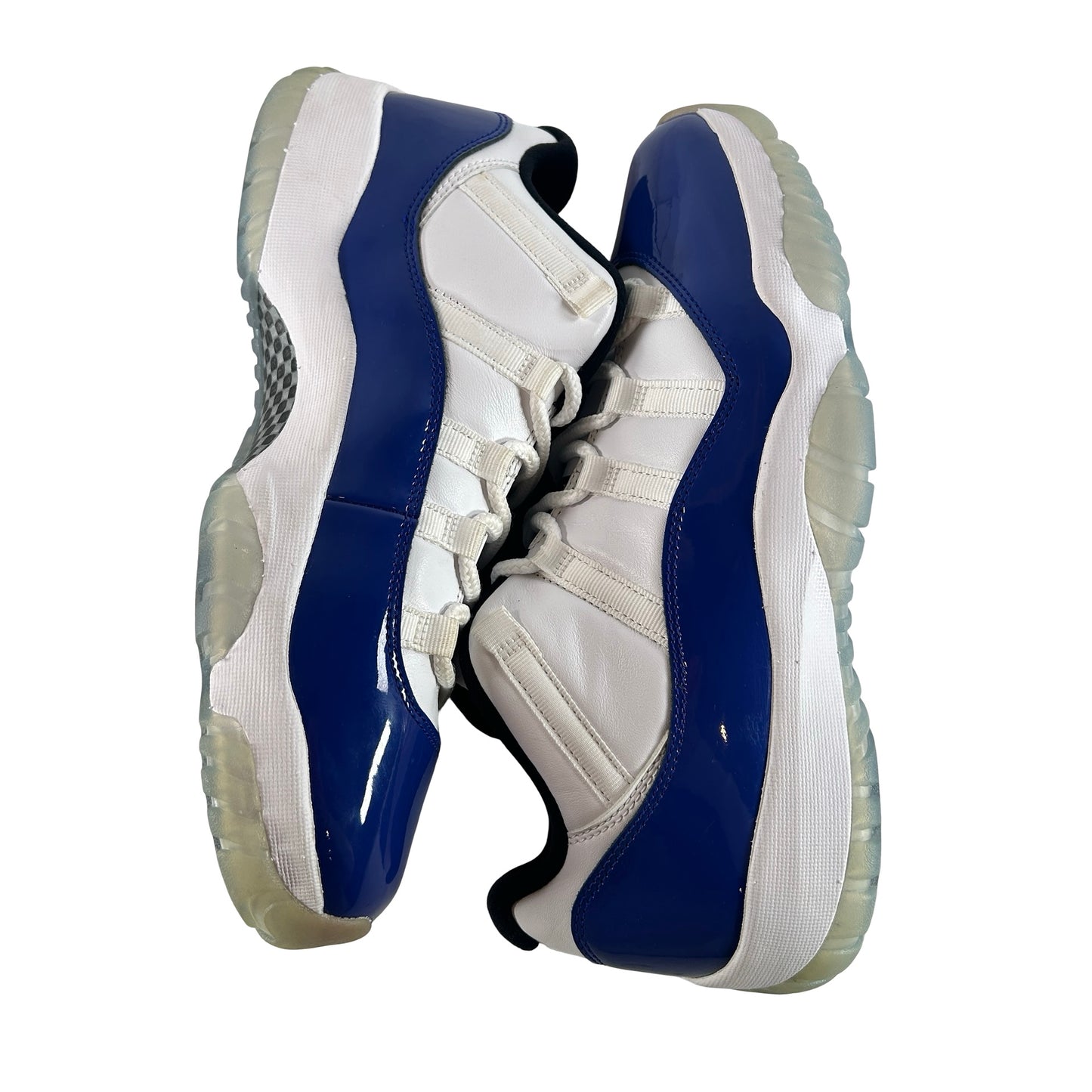 AH7860 100 Jordan 11 Retro Low White Concord (Women's) [USED] - 12 W / 10.5 M (Used)