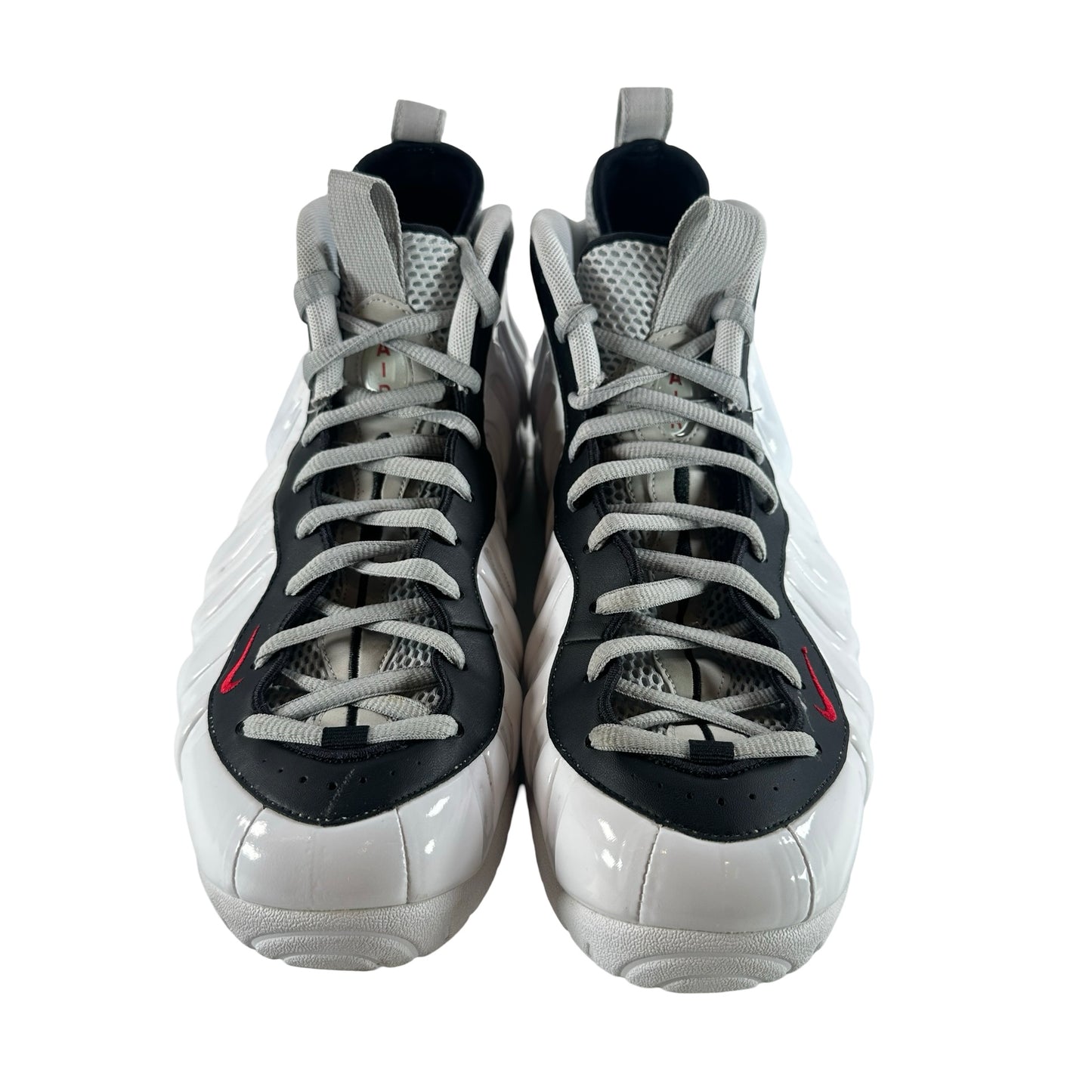 624041 103 Nike Air Foamposite Pro White Black University Red [USED] - 13 M (Used)