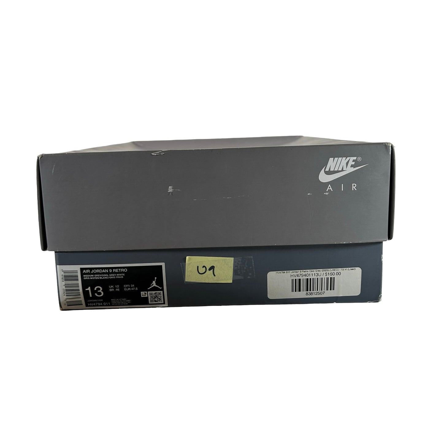 HV4794 011 Jordan 9 Retro Cool Grey (2025) [USED] - 13 M (Used9)