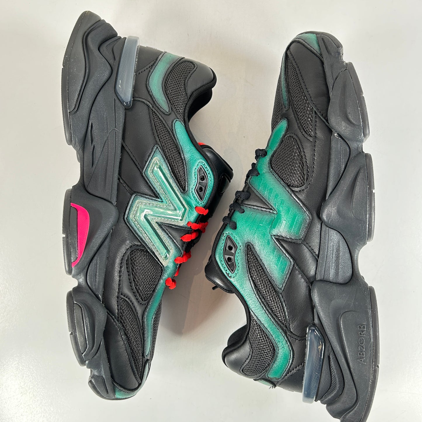 U9060ML New Balance 9060 Mowalola Burglarwear Black Teal Pink - [USED] - 11 M (Used)