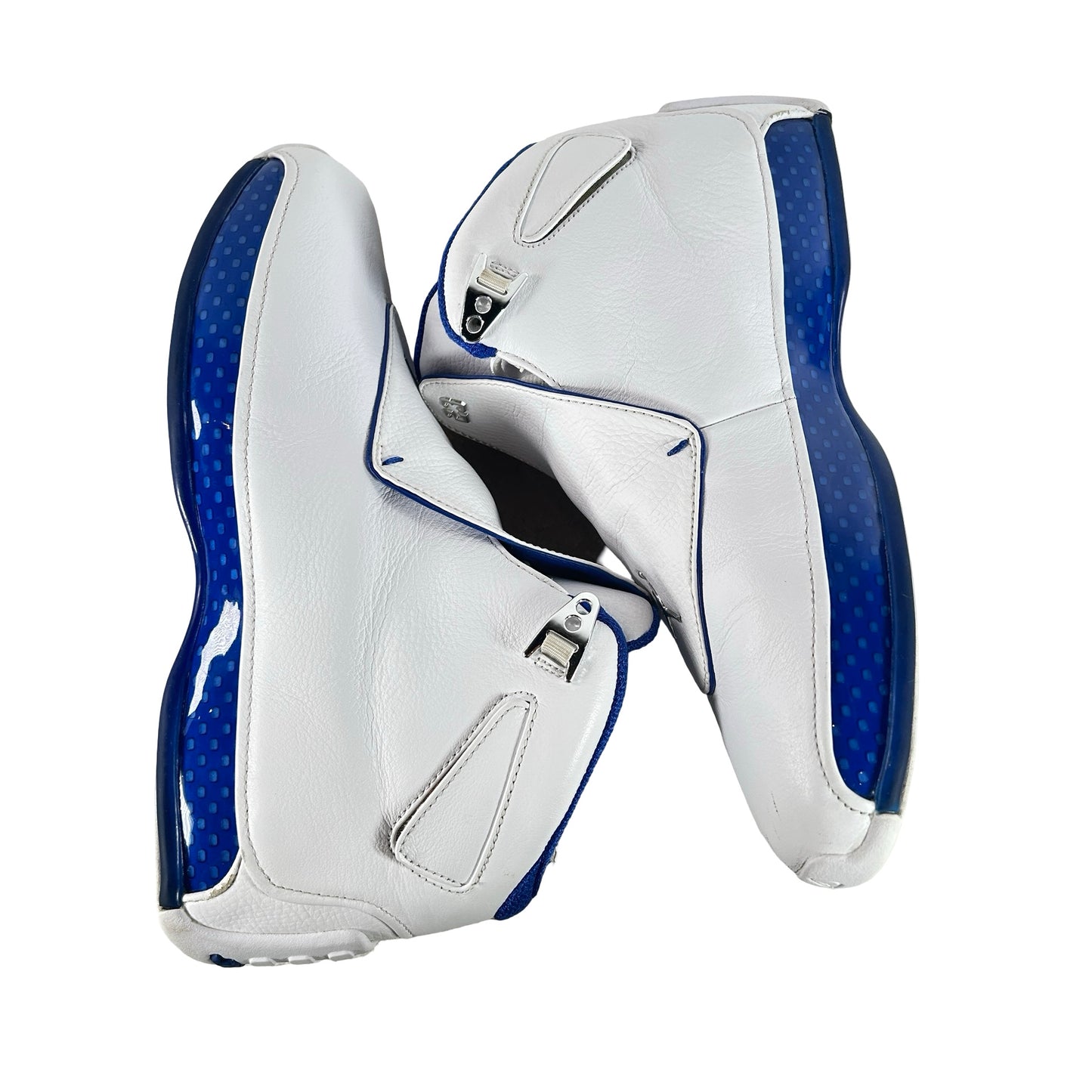 AA2494 106 Air Jordan 18 Retro White Sport Royal [USED] - 10 M (Used)