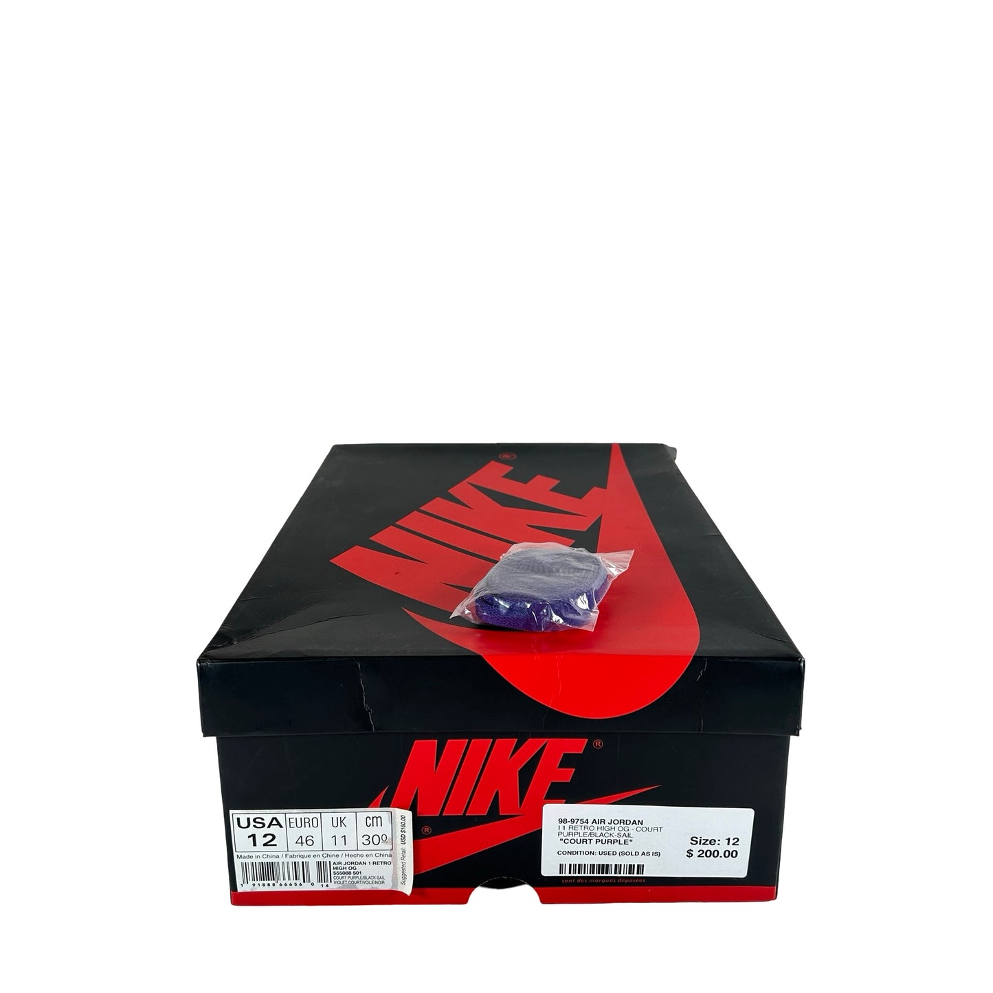 555088 501 Jordan 1 Court Purple [USED] - 12 M (Used)