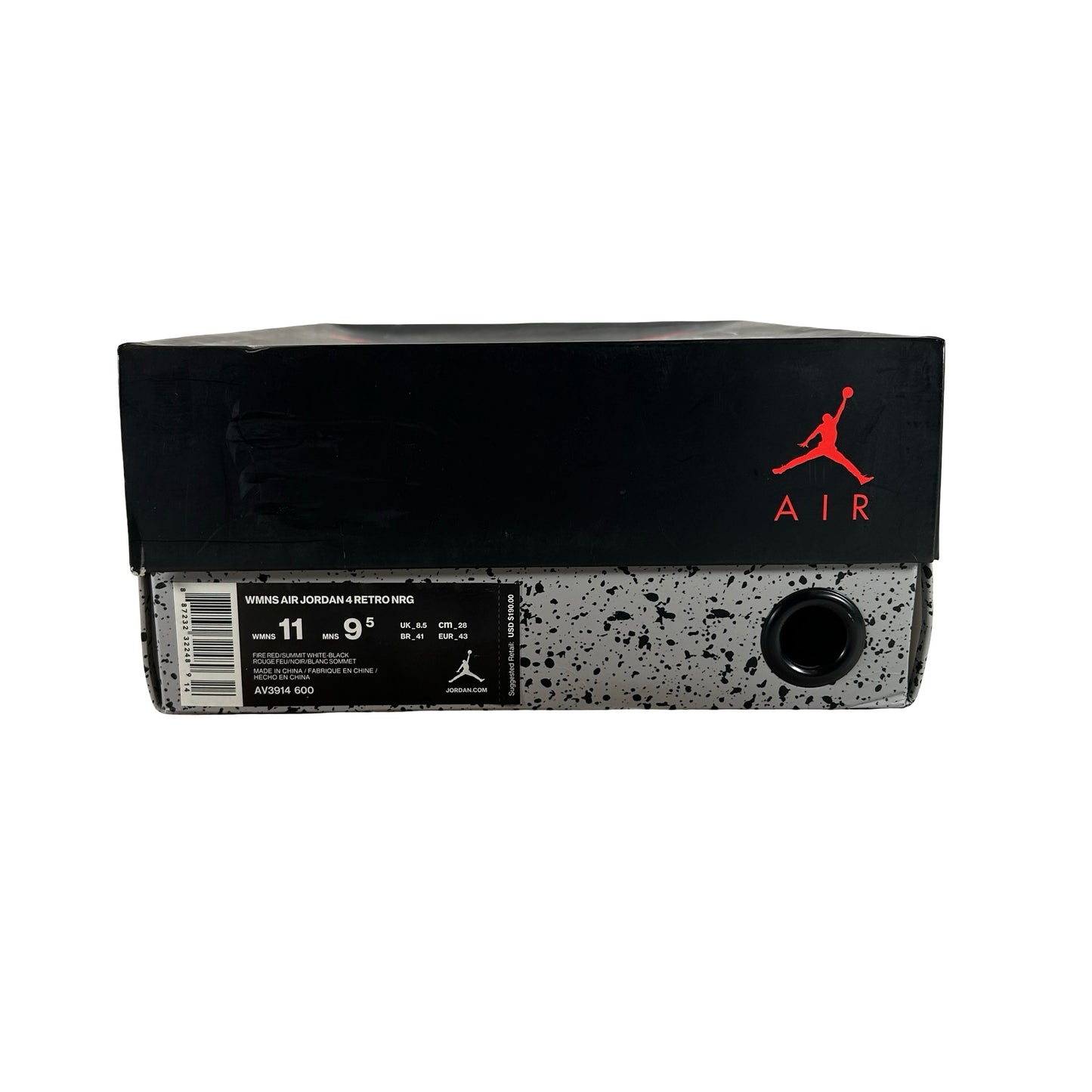 AV3914 600 Jordan 4 Retro Fire Red Singles Day (2018) (Women's) [USED] - 11 W (Used)