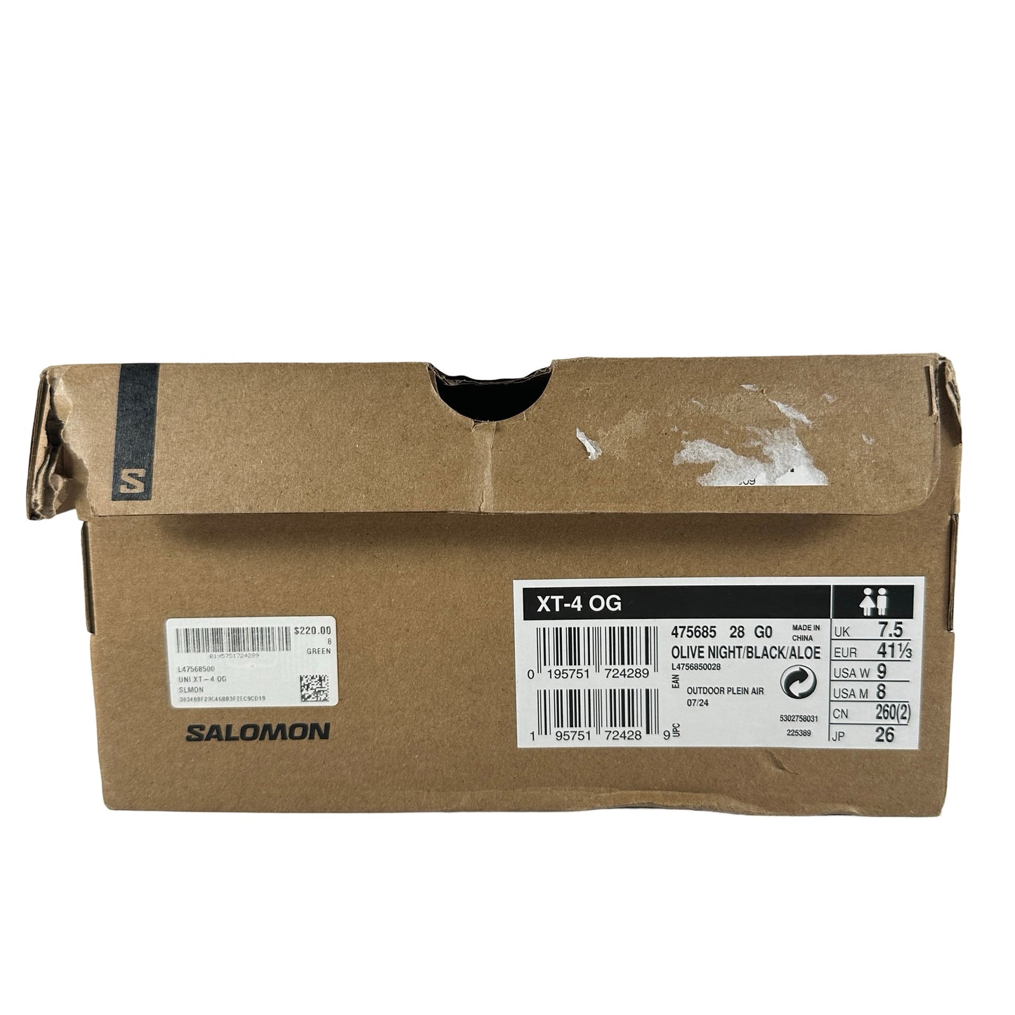 L475685 Salomon Khaki XT-4 OG Sneakers [USED] - 8 M (Used)