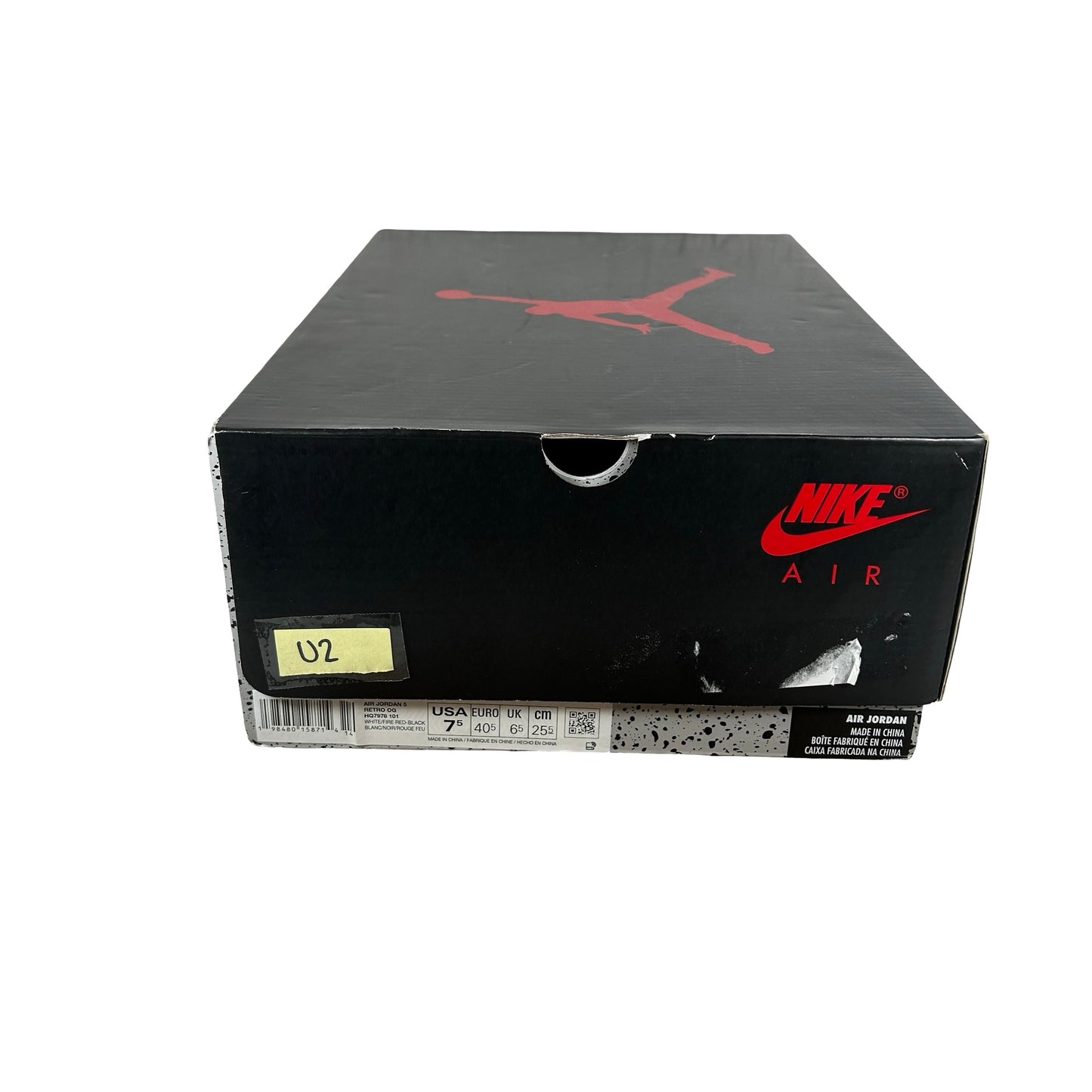 HQ7978 101 Jordan 5 Retro Fire Red Black Tongue (2025) [USED] - 7.5 M (Used2)