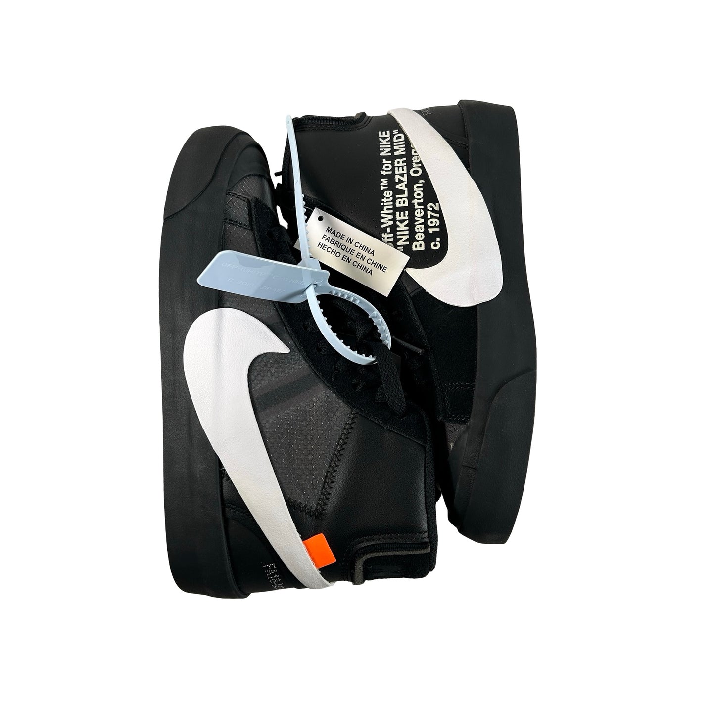 AA3832 001 Nike Blazer Off-White Black - 4.5 M (Yellowing)