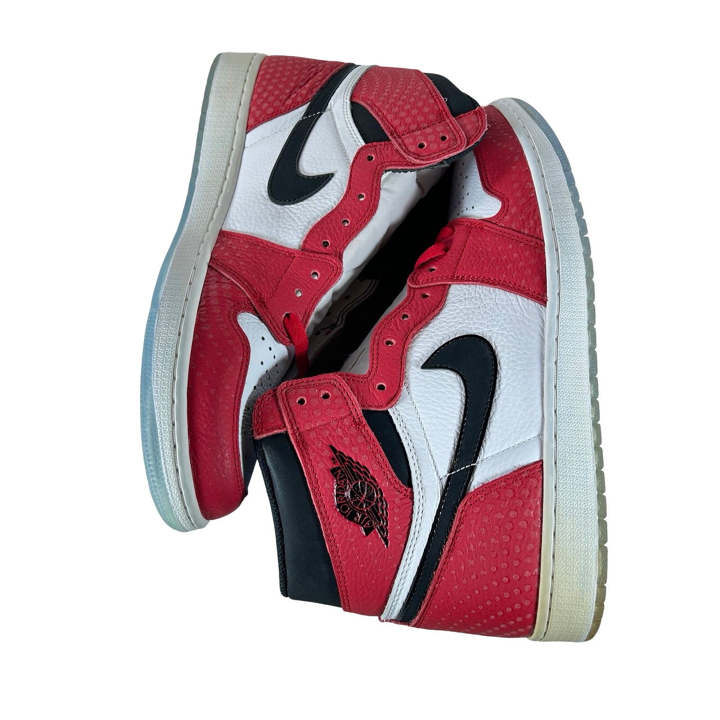 555088 602 Jordan 1 Retro High Spider-Man Origin Story - 13 M (Yellowing Soles) (Yellowing Midsoles)