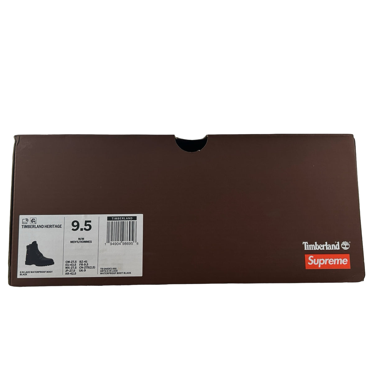 TB0A6DE1 001 Timberland 6" Waterproof Boot Supreme Diamond Plate Black (2026) [USED] - 9.5 M (Used)