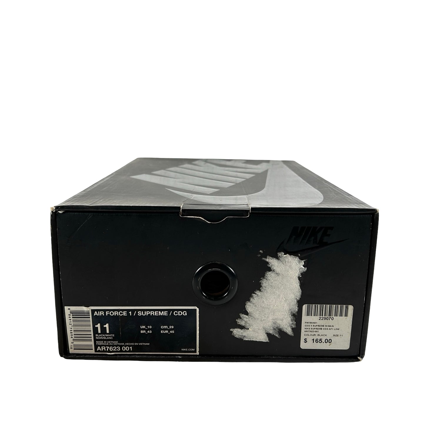 AR7623 001 Nike Air Force 1 Low Supreme x Comme des Garcons (2018) [USED] - 11 M (Used)