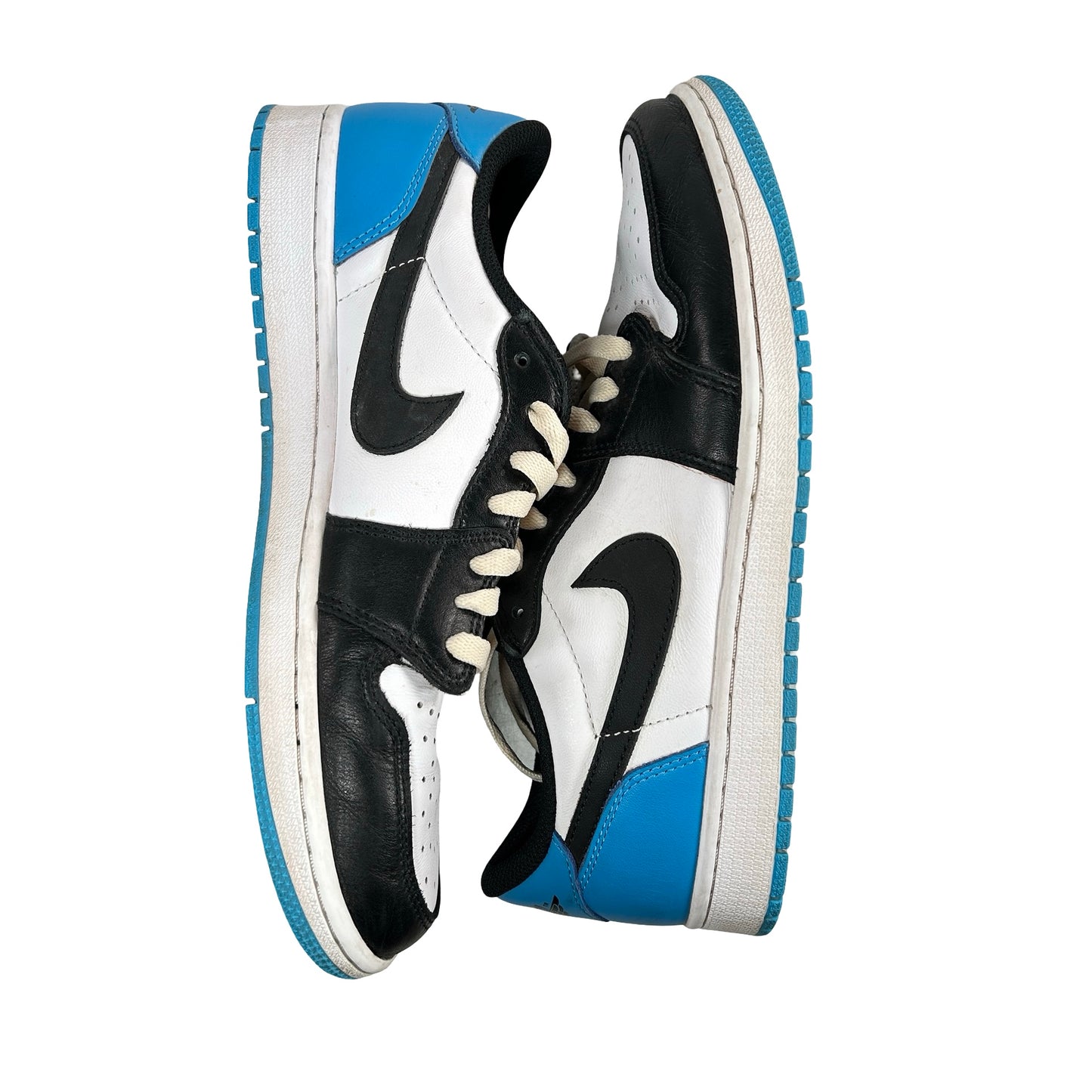 CZ0790 104 Jordan 1 Retro Low OG Black Dark Powder Blue [USED] - 10.5 M (Used)