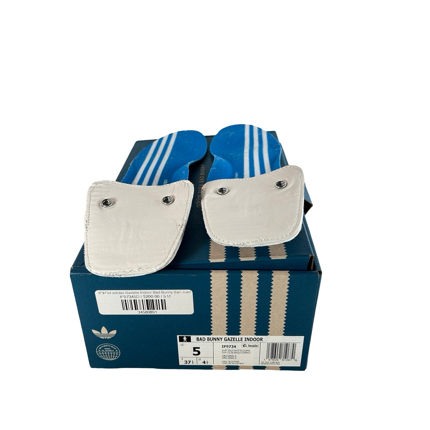 IF9734 adidas Gazelle Indoor Bad Bunny San Juan [USED] - 5 M (Used)