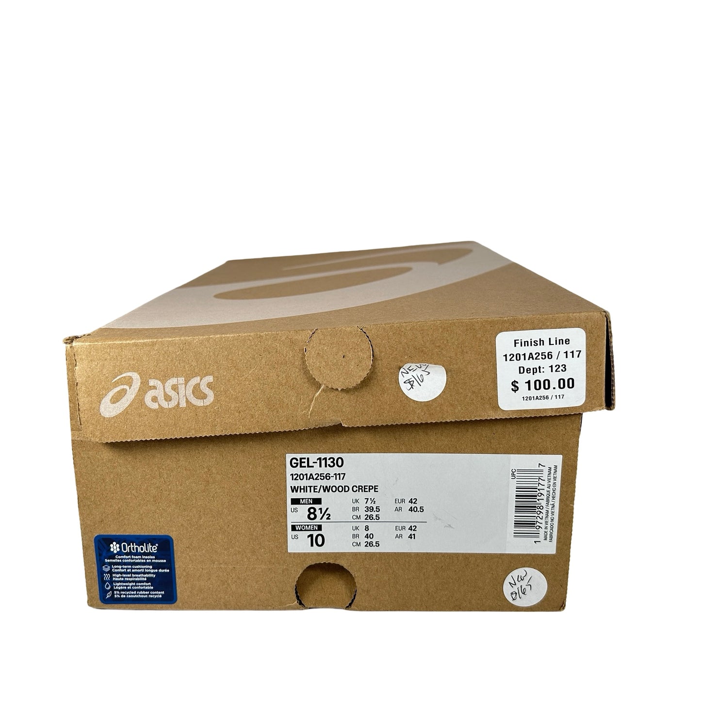 1201A256 117 ASICS Gel-1130 White Wood Crepe [USED] - 8.5 M (Used)